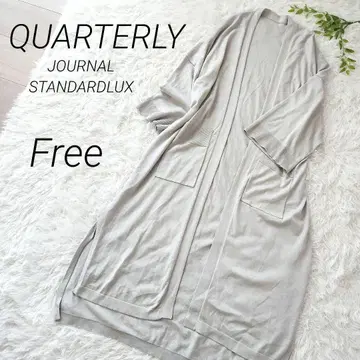 [ QUARTERLY ] 수피마 코튼 와이드 슬리브 롱 가디건 그레이