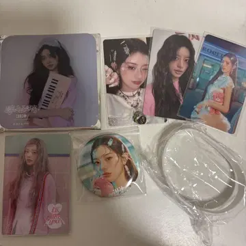 ILLIT 민지 트레이딩 카드 캔뱃지 고무 밴드 아크릴 코스터