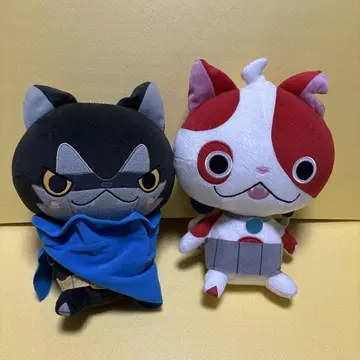 요괴워치 부치냥과 다크냥 봉제 인형 높이 약 28cm