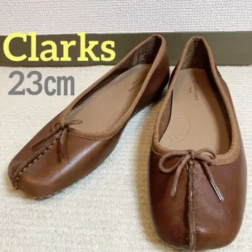 Clarks 클락스 프레클 아이스 발레 슈즈 다크 탄 가죽