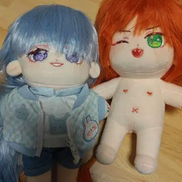 앙스타 20cm 옷 갈아입기 봉제 인형 2체 세트