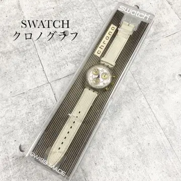 미사용품 스와치 크로노그래프 Whipped Cream SCK400