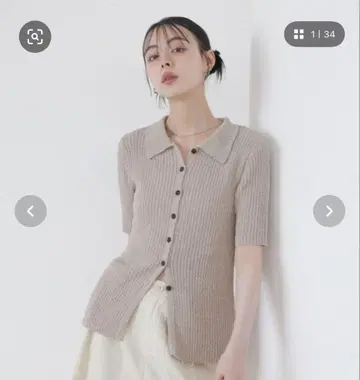 LIAN 믹스 썸머 폴로 니트