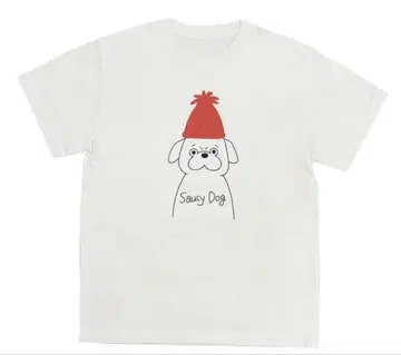 SaucyDog 퍼그 씨 아이보리 티셔츠 굿즈