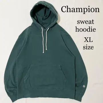 Champion 맨투맨 풀오버 후드티 그린 실측치수 ML