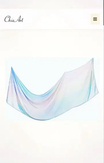 ChieArt 치에아트 깃털 스카프 블루 미개봉 새상품