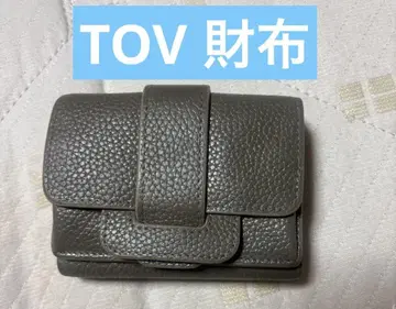 TOV 지갑 그레이 그레이지 베이지 3단 폴더형 지갑 접이식 지갑 여성용
