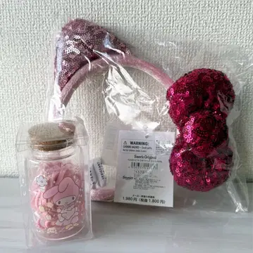 산리오 헬로키티 머리띠 마이멜로디 머리끈 세트 감사팩
