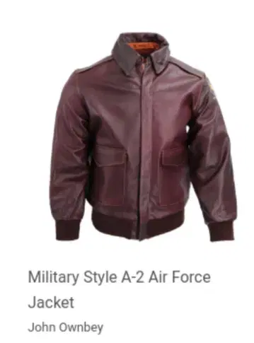 JohnOwnbey MilitaryStyleA2AirForceJacket