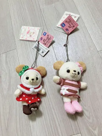 카들리 베어 크리스마스 레인코트 봉제 인형 참 키링