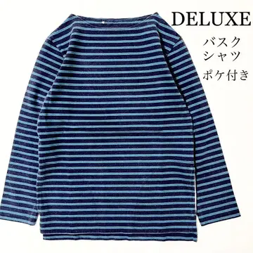 DELUXE 디럭스 보더 바스크 셔츠 T셔츠 포켓 부착 일본제