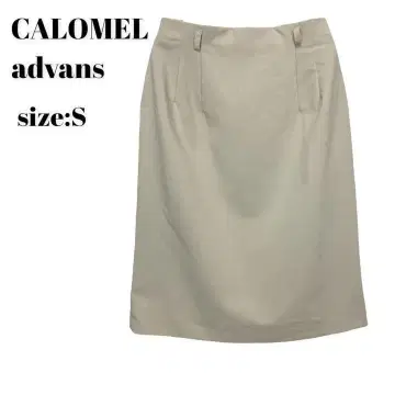 CALOMEL advans 스커트 무릎 기장 타이트 스커트 오피스