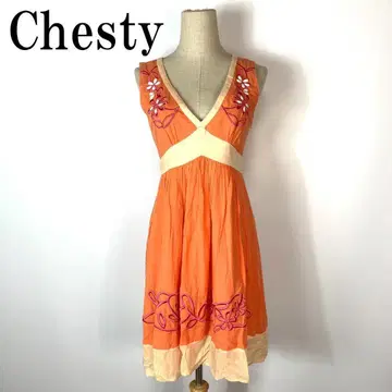 Chesty 체스티 슬리브리스 원피스 오렌지 0 B1136