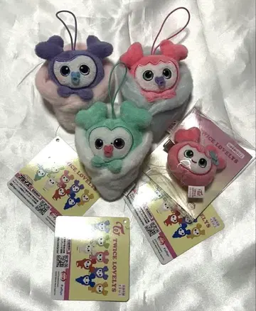 TWICE LOVELYS 속싸개 마스코트 헤어핀 4개 세트