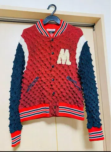 MASU 스파이 키 팝콘 블루종 바시티 자켓