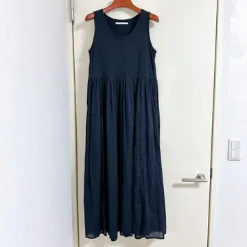 어반 리서치 도어스 개더 롱 원피스 인도면 코튼 보일