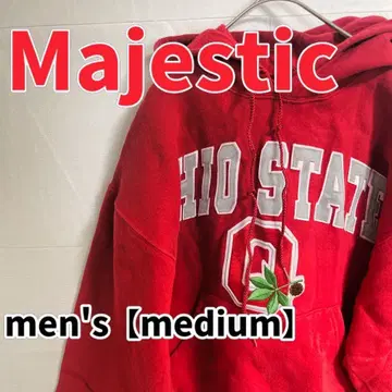 Y319 [Majestic] 빅 로고 긴팔 후드티 [medium] 레드
