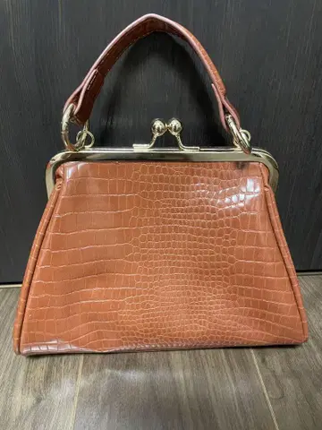 오렌지 크로커다일풍 핸드백 moussy
