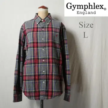 Gymphlex 짐플렉스 체크 플란넬 셔츠 L 그레이