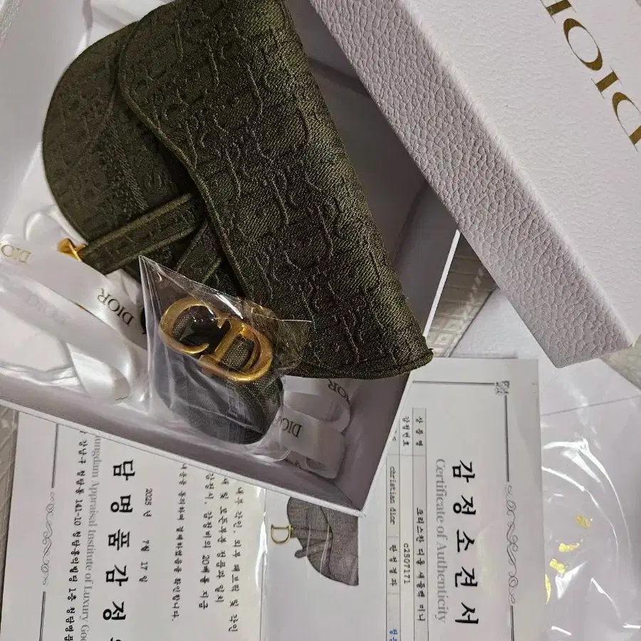 DIOR 디올 Dior Oblique Saddle Bag Mini Khaki on Bunjang Global