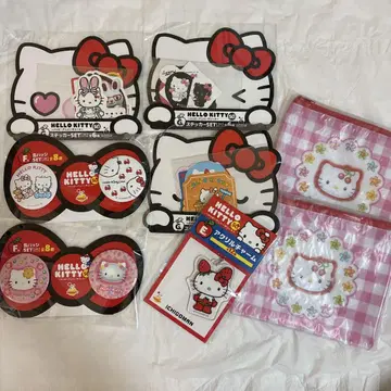 HELLO KITTY 1번 복권 묶음 판매 스티커 파우치 캔뱃지 참