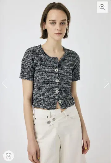 moussy 가디건 TWEED LIKE 상의