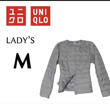 새상품급 UNIQLO 노카라 울트라 라이트 다운 자켓 그레이 사이즈 M