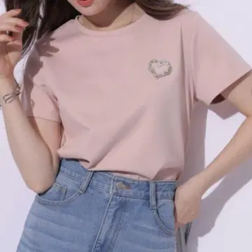 Apuweiser-riche 하트 비쥬 티셔츠