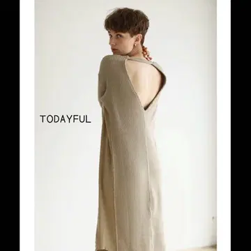 @ [38] 미사용 택 포함 TODAYFUL 서멀 긴팔 롱 원피스