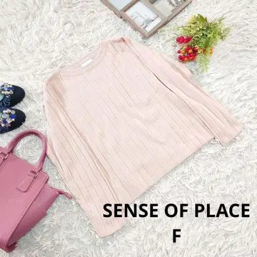 SENSE OF PLACE 긴팔 니트 (M~L 상당) 핑크 계열