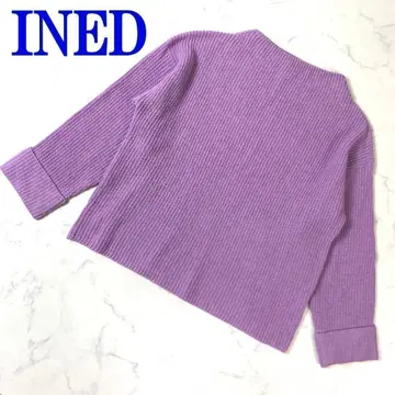 이네드 긴팔 접힘 소매 아크릴 니트 라벤더 11 C7637