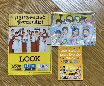 SnowMan LOOK 슬라이더 파우치 스티커 클리어 파일 2장