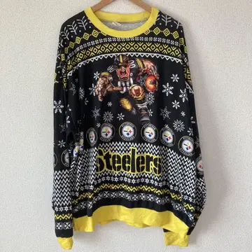 레어 NFL 피츠버그 스틸러스 크리스마스 니트 2XL 구제 의류