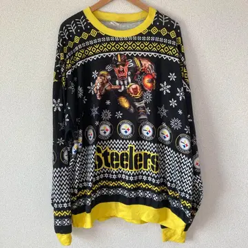 레어 NFL 피츠버그 스틸러스 크리스마스 니트 2XL 구제 의류