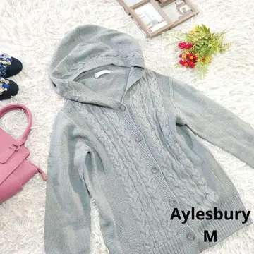 새상품급 일본제 Aylesbury 후드 부착 니트 가디건 ( M )