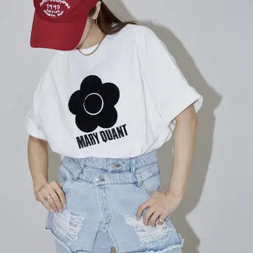 MARY QUANT x PUBLUX 마리콴트 소라카 자수 T셔츠