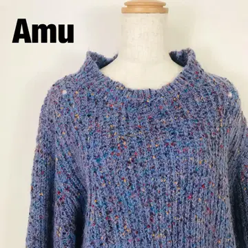 AMU 믹스 컬러 게이지 긴팔 니트 J7