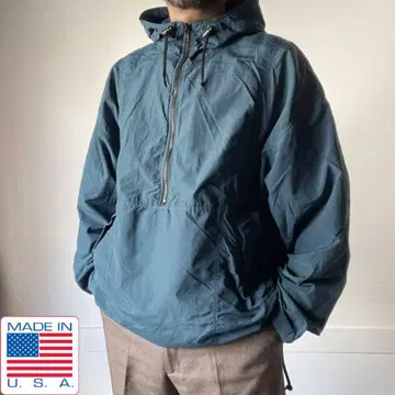 90s USA LANDS'END 나일론 아노락 후드티 L 청록색 계열