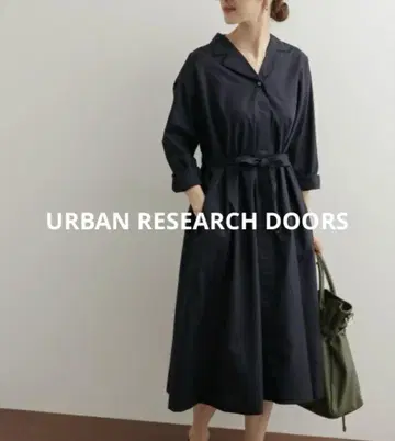 URBAN RESEARCH DOORS 오픈 카라 원피스 셔츠 원피스