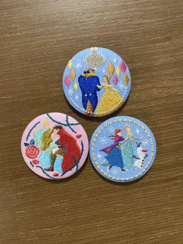 디즈니 자수 캔뱃지 3개 세트