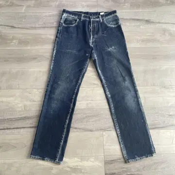 90년대 빈티지 폴 스미스 블리치 다크 네이비 데님 PaulSmith