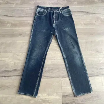 90년대 빈티지 폴 스미스 블리치 다크 네이비 데님 PaulSmith