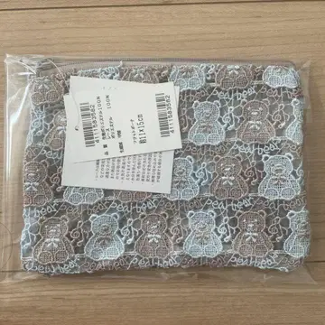 치카자와 레이스 곰 올 레이스 플랫 파우치