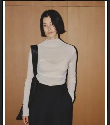 TODAYFULSheer Velour Tops 시어 벨로아 하이넥 T셔츠