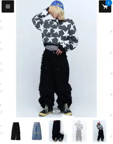 새상품 SEVNS Star denim pants who28 블루