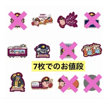 별의 커비 x 한큐 기차 스티커 x 7장 커비 와돌디
