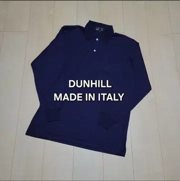 DUNHILL 이탈리아제 니트 피케 셔츠 메리노울 던힐