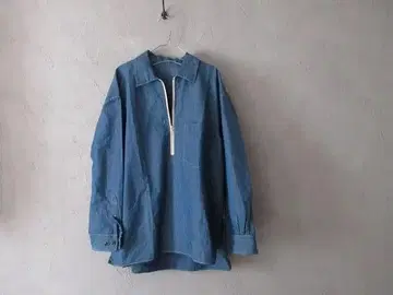 URU 울 HALF ZIP DENIM SHIRTS