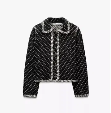 ZARA 자라 대비 니트 가디건 트위드 니트 니트 자켓