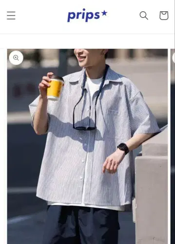 Relaxed Striped Shirt SS016 화이트 M prips